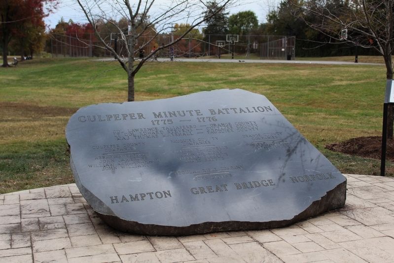 Culpeper Minute Men Marker - Yowell Meadow Park image. Click for full size.