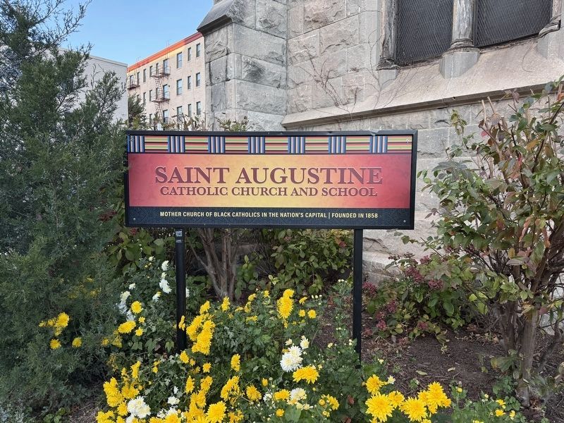 Saint Augustine Catholic Church and School Marker image. Click for full size.