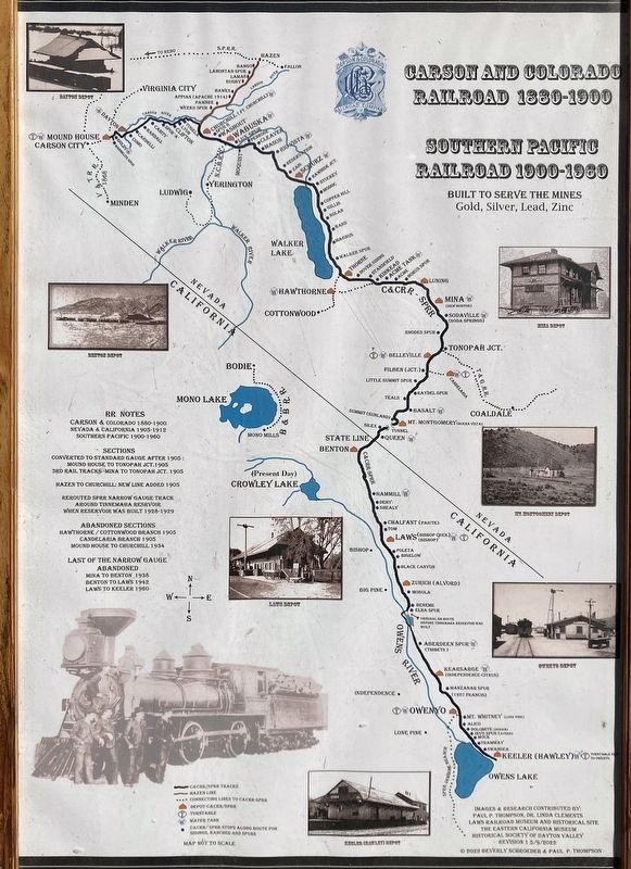 Laws Area Railroad Map image. Click for full size.