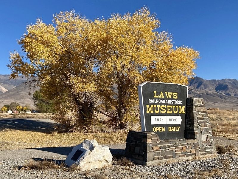 Laws Museum Sign at Hwy 6 image. Click for full size.