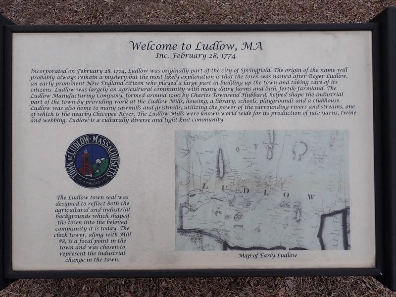 Welcome to Ludlow, MA Marker image. Click for full size.