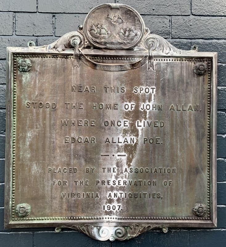 John Allan - Edgar Allan Poe House Marker image. Click for full size.
