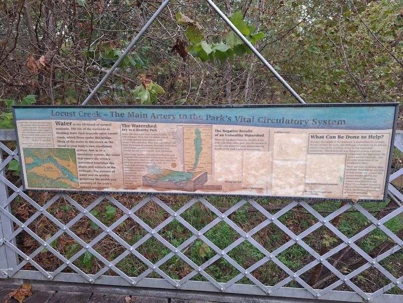 Locust Creek - The Main Artery to the Park's Vital Circulatory System Marker image. Click for full size.