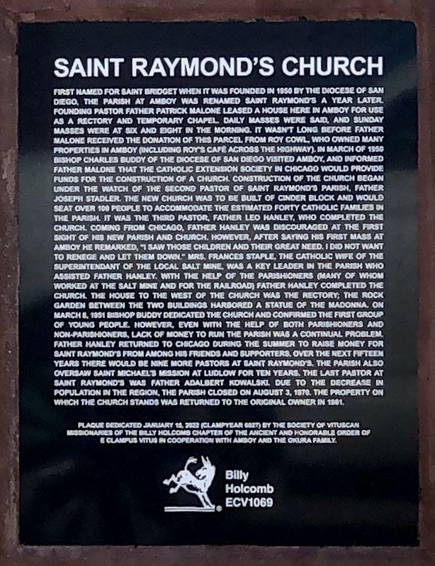 Saint Raymond's Church Marker image. Click for full size.