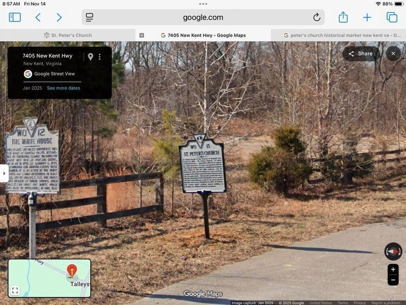 St. Peter's Church Replacement Marker image. Click for full size.