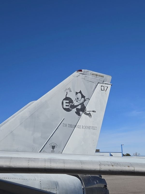 Grumman OV-1D Mohawk tail with the USS Teddy Roosevelt insignia. Click for full size. Grumman OV-1D Mohawk tail with the USS Teddy Roosevelt insignia image. Click for full size.