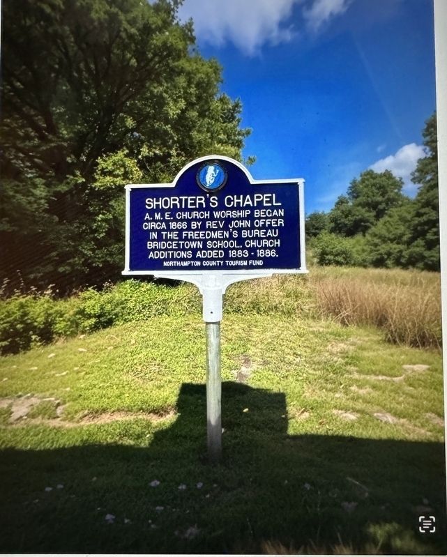Shorter’s Chapel Marker. Click for full size. Shorter’s Chapel Marker image. Click for full size.