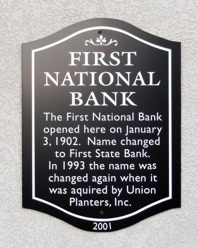 First National Bank Marker image. Click for full size.