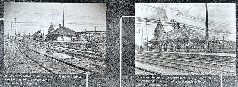 Don Station marker photos and captions detail (top) image. Click for full size.