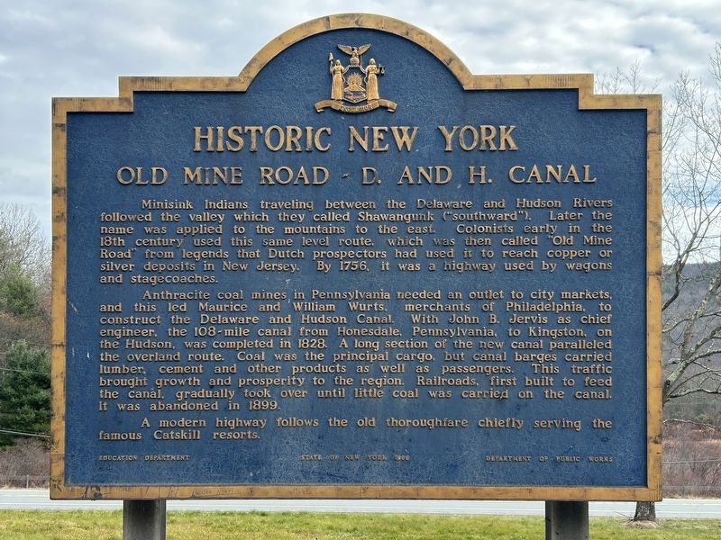 Old Mine Road ~ D. and H. Canal Marker. Click for full size. Old Mine Road ~ D. and H. Canal Marker image. Click for full size.