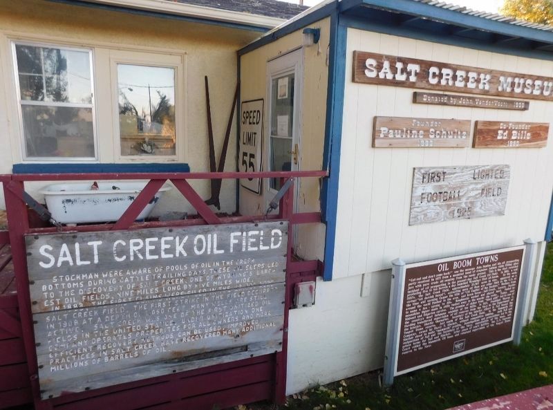 Oil Boom Towns and Salt Creek Oil Fields Markers image. Click for full size.