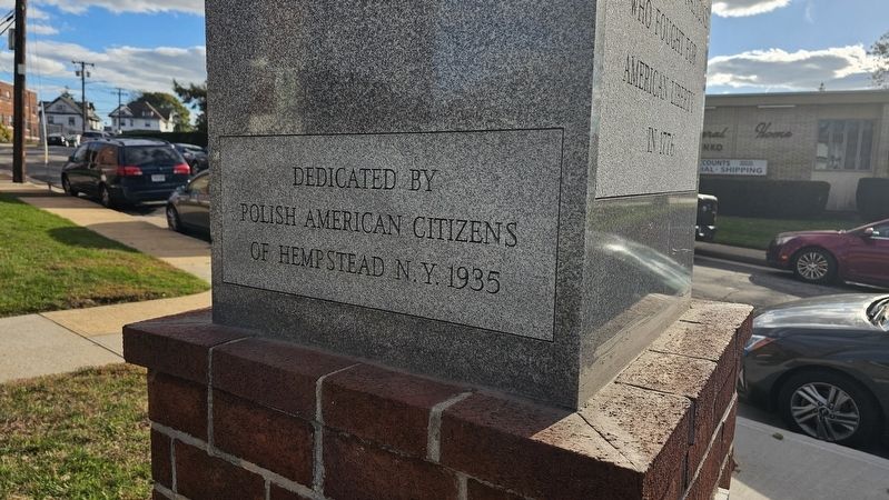 Polish American Revolutionary War Monument - Side Panel image. Click for full size.