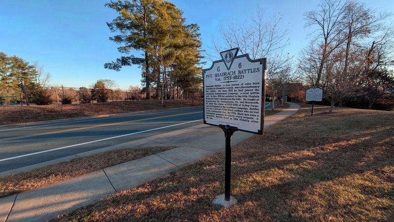 Pvt. Shadrach Battles (ca. 1753-1822) and Free State Markers image. Click for full size.