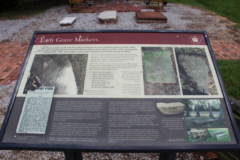 Early Grave Markers Marker image. Click for full size.