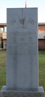 Jackson County Southeast Asia Veterans Memorial Marker image. Click for full size.