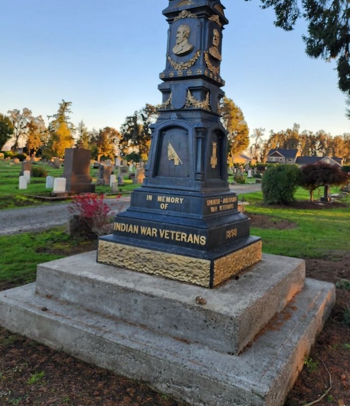 Indian War Veterans side of marker. Click for full size. Indian War Veterans side of marker image. Click for full size.
