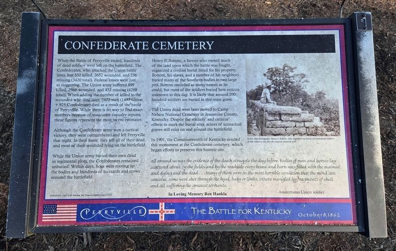 Confederate Cemetery Marker image. Click for full size.