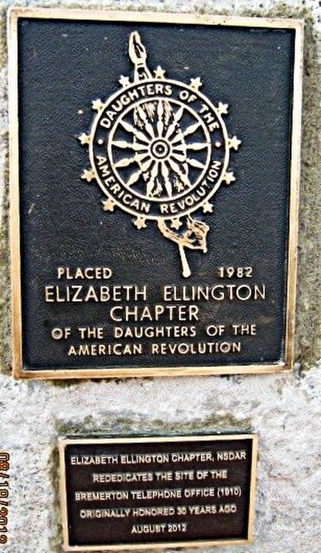 Bremerton Telephone Office Marker image. Click for full size.