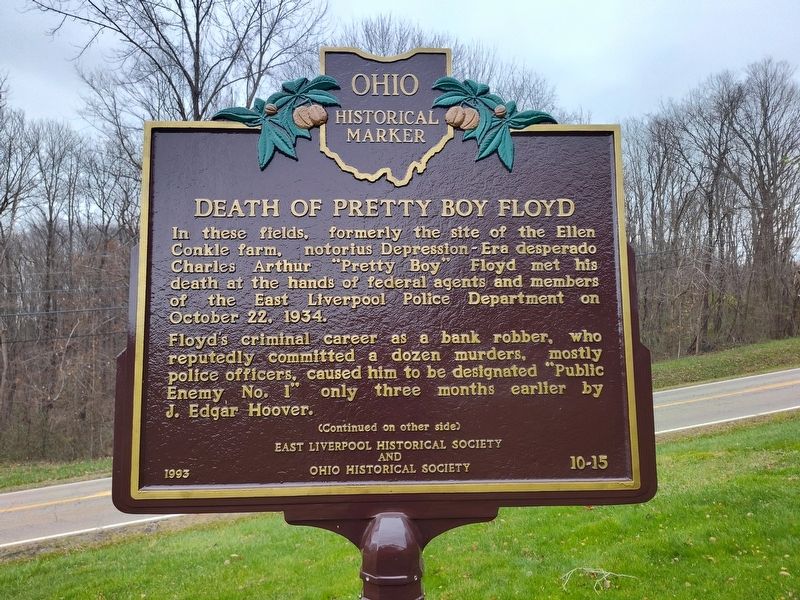 Death Of Pretty Boy Floyd Marker image. Click for full size.