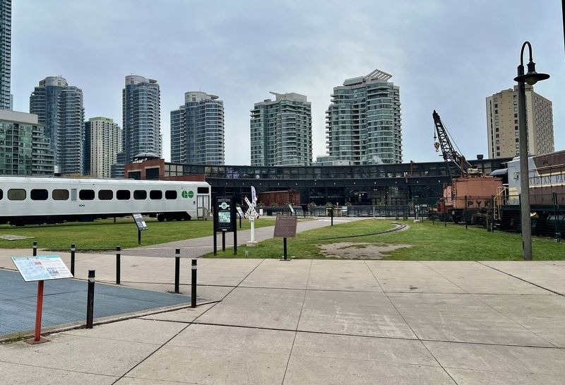 John Street Roundhouse/La Rotonde de la Rue John Marker. Click for full size. John Street Roundhouse/La Rotonde de la Rue John Marker image. Click for full size.