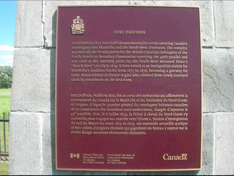 Fort Dufferin Marker. Click for full size. Fort Dufferin Marker image. Click for full size.
