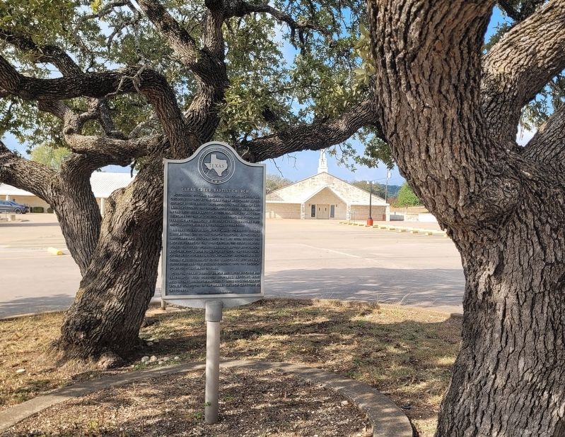 Clear Creek Baptist Church and Marker. Click for full size. Clear Creek Baptist Church and Marker image. Click for full size.