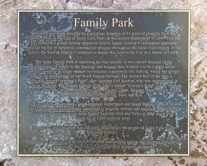 Family Park Marker image. Click for full size.