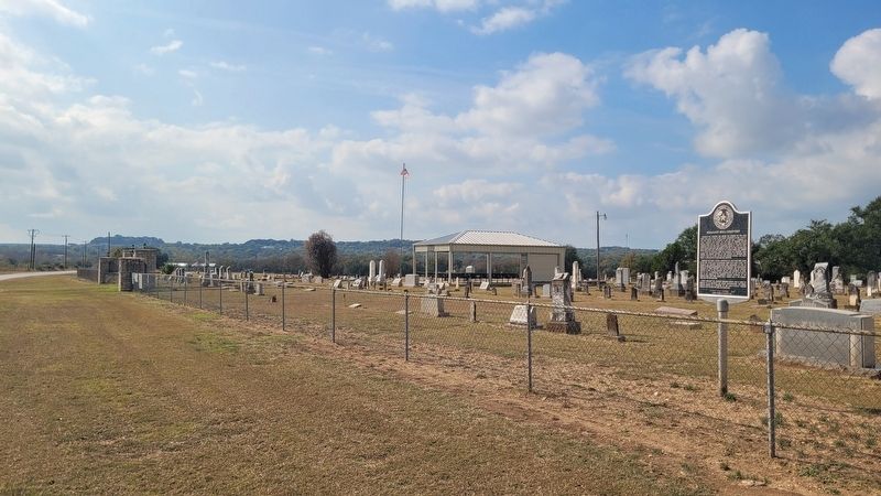 The view of the Pleasant Hill Cemetery and Marker along the street. Click for full size. The view of the Pleasant Hill Cemetery and Marker along the street image. Click for full size.