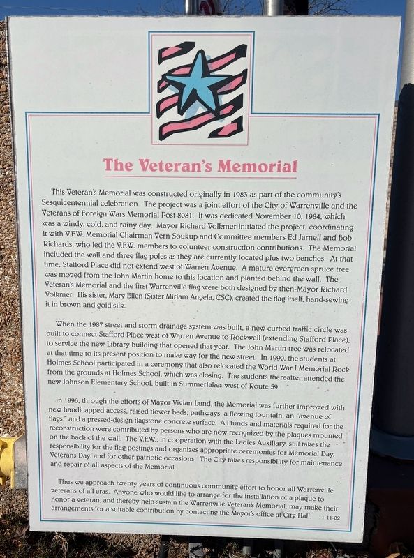 The Veteran's Memorial Marker image. Click for full size.