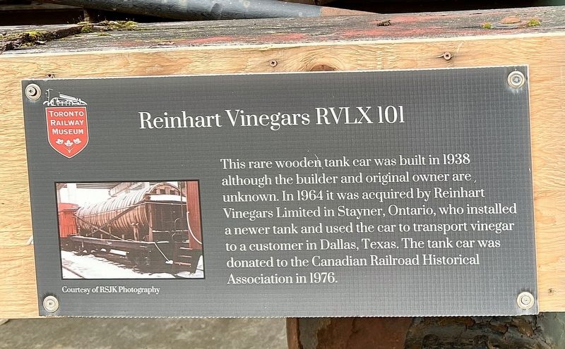 Reinhart Vinegars RVLX 101 Marker. Click for full size. Reinhart Vinegars RVLX 101 Marker image. Click for full size.