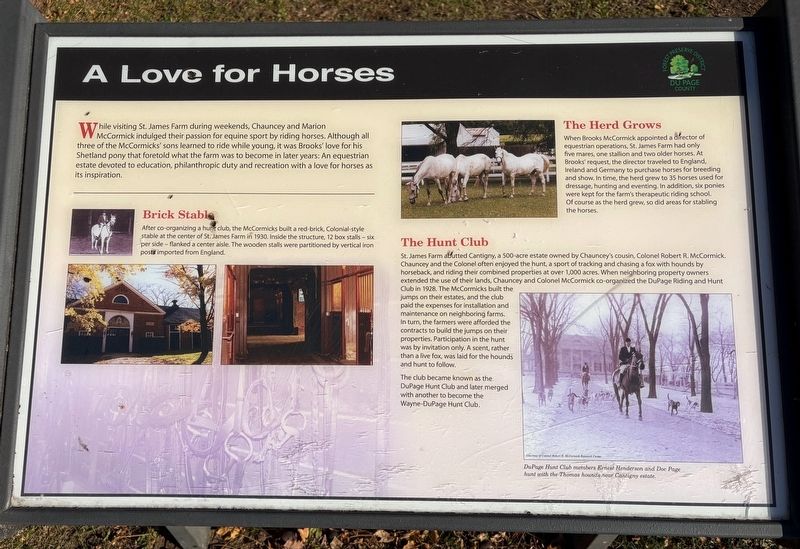 A Love for Horses Marker. Click for full size. A Love for Horses Marker image. Click for full size.