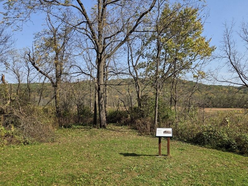 Brick Schoolhouse site and marker. Click for full size. Brick Schoolhouse site and marker image. Click for full size.