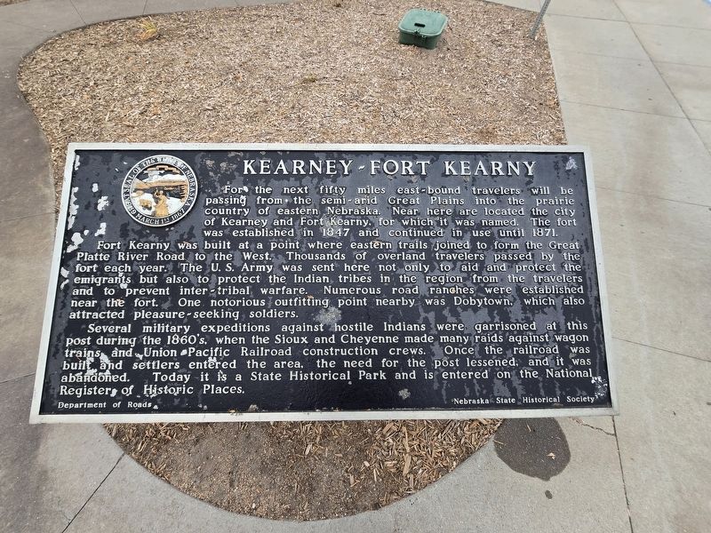 Kearney-Fort Kearney Marker. Click for full size. Kearney-Fort Kearney Marker image. Click for full size.