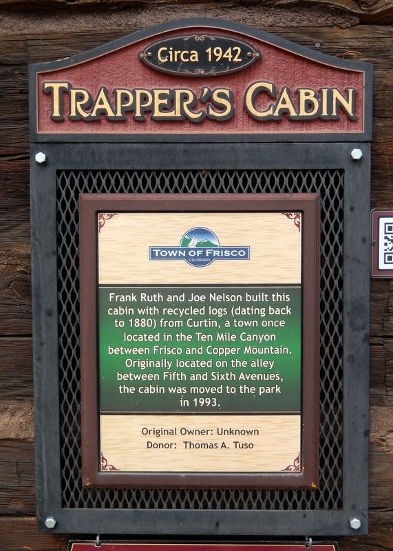 Trapper's Cabin Marker. Click for full size. Trapper's Cabin Marker image. Click for full size.