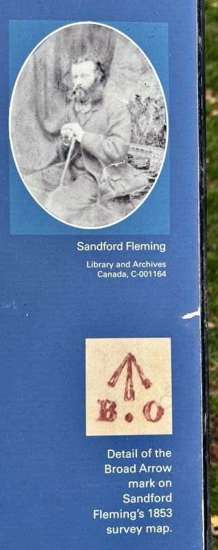 The Broad Arrow marker photograph and illustration detail. Click for full size. The Broad Arrow marker photograph and illustration detail image. Click for full size.