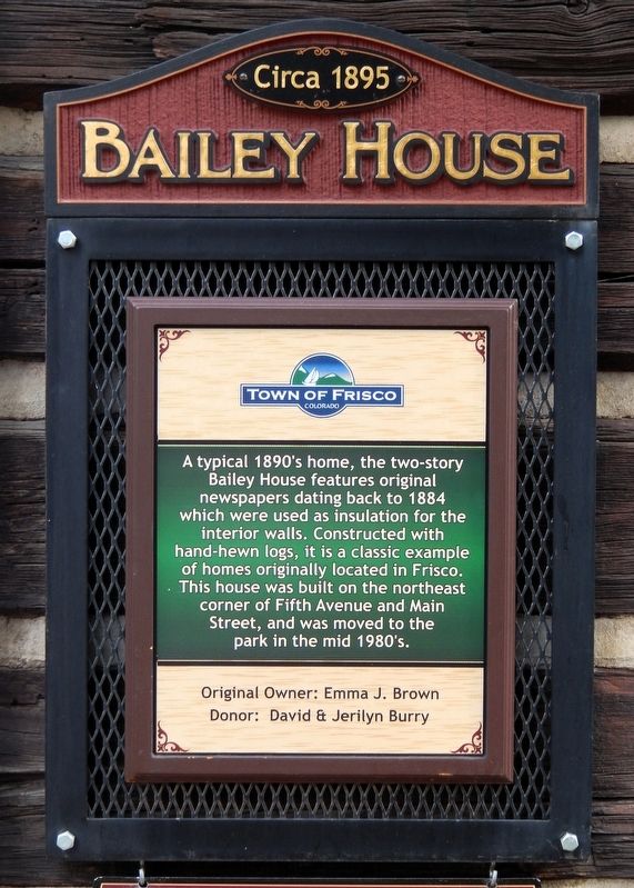 Bailey House Marker. Click for full size. Bailey House Marker image. Click for full size.