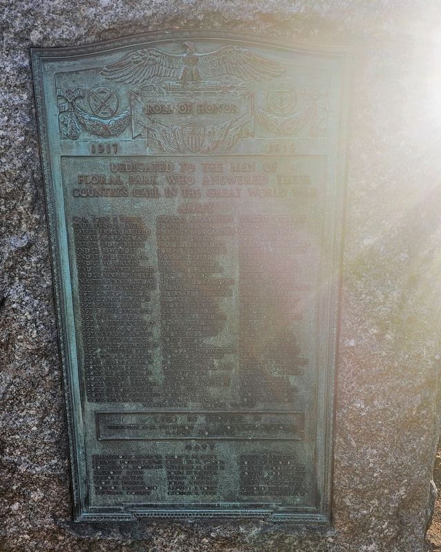 Floral Park Roll of Honor Marker image. Click for full size.