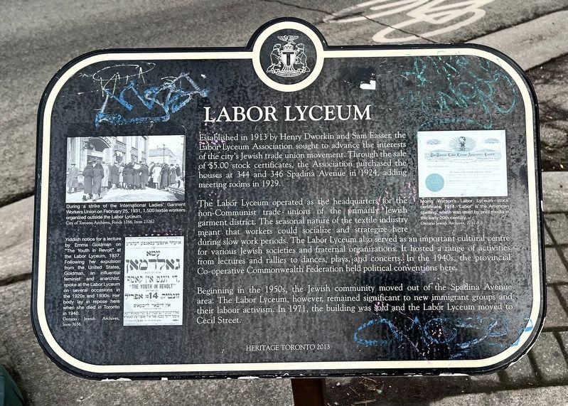 Labor Lyceum Marker image. Click for full size.