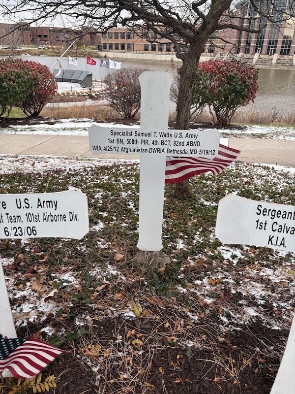 Blue Star Memorial cross: Samuel Watts image. Click for full size.