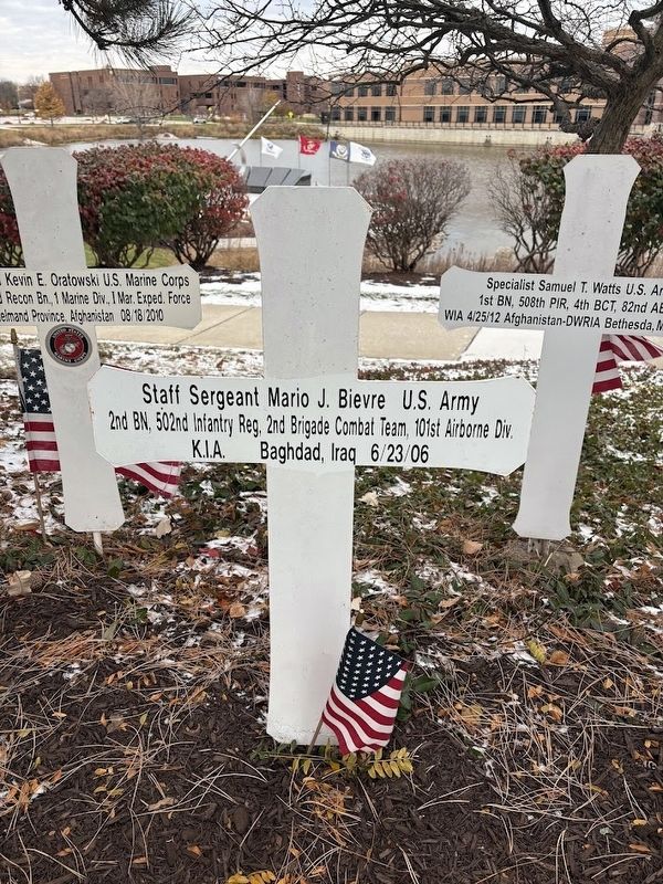 Blue Star Memorial cross: Mario Brieve image. Click for full size.