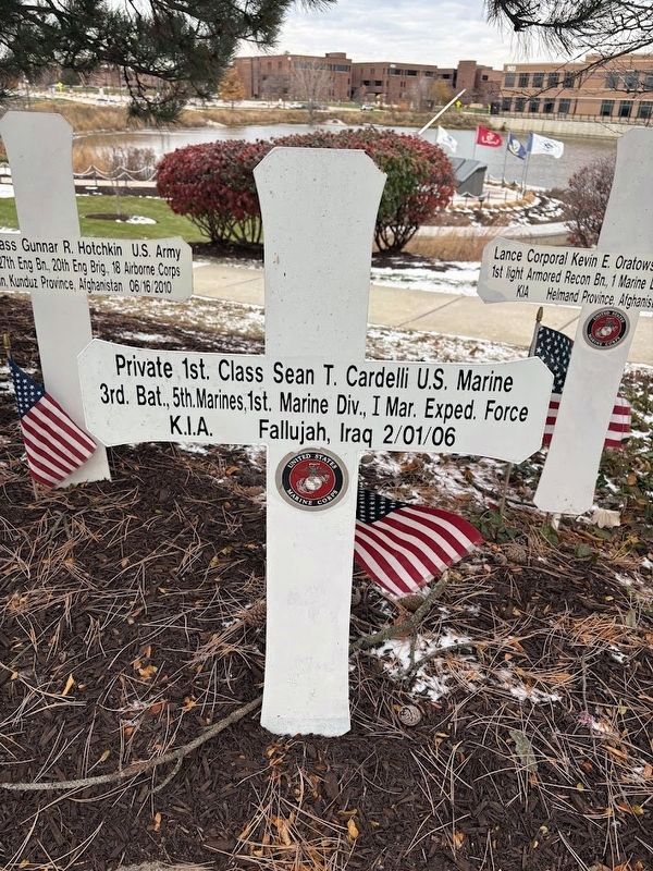 Blue Star Memorial cross: Sean Cardelli image. Click for full size.
