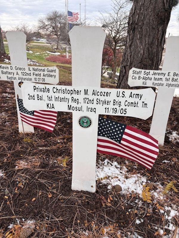 Blue Star Memorial cross: Christopher Alcozer image. Click for full size.