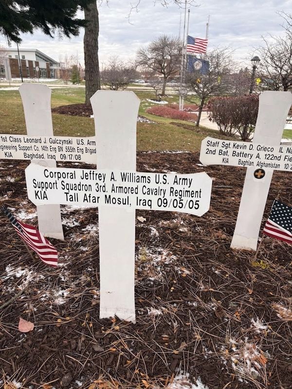 Blue Star Memorial cross: Jeffrey Williams image. Click for full size.