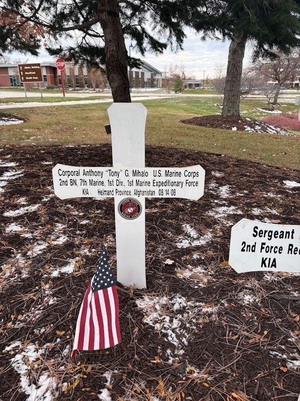 Blue Star Memorial cross: Anthony "Tony" Mihalo image. Click for full size.