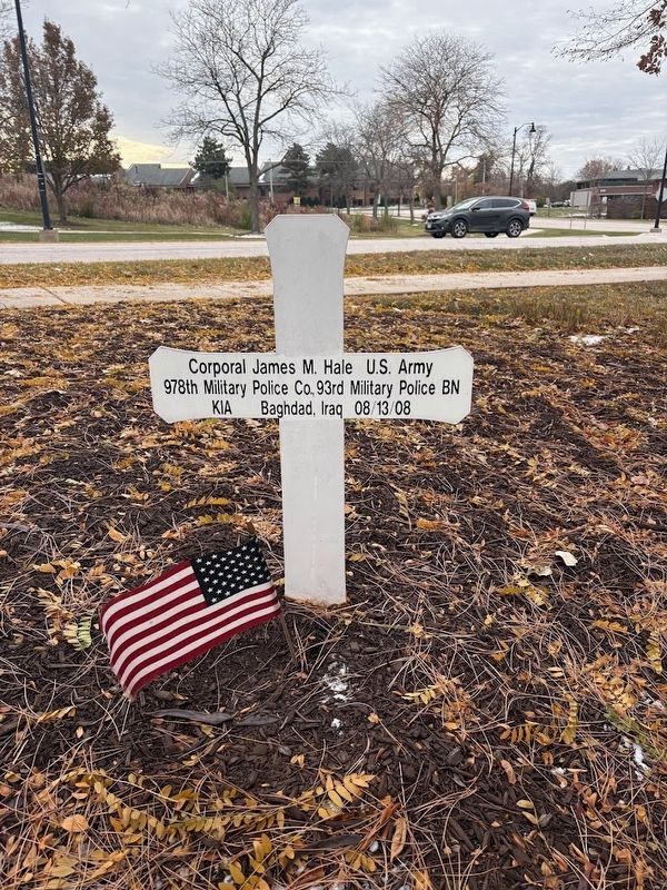 Blue Star Memorial cross: James Hale image. Click for full size.