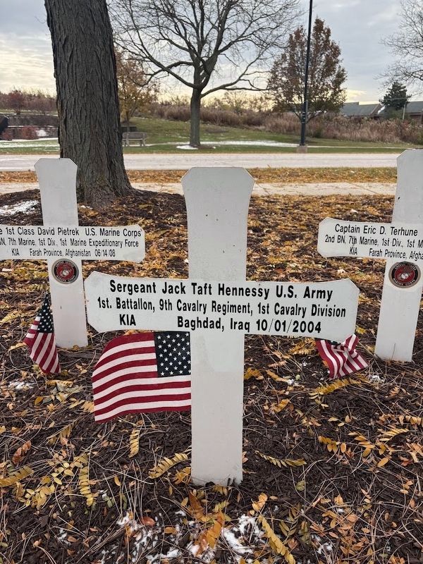 Blue Star Memorial cross: Jack Taft Hennessy image. Click for full size.