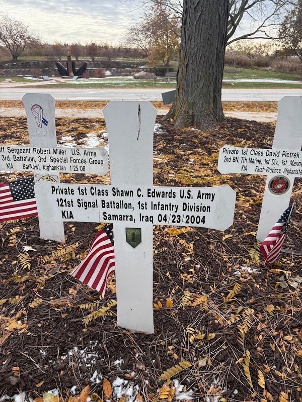 Blue Star Memorial cross: Shawn Edwards image. Click for full size.
