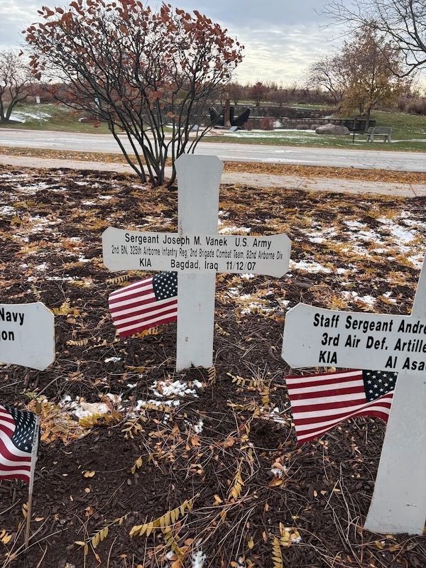 Blue Star Memorial cross: Joseph Vanek image. Click for full size.