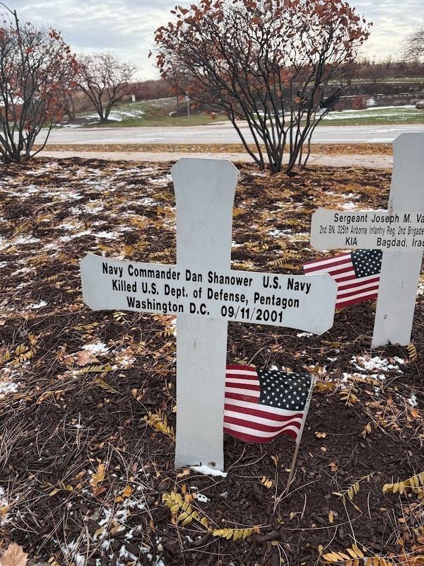 Blue Star Memorial cross: Dan Shanower image. Click for more information.