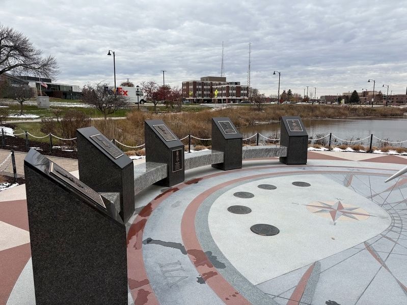Plaques for the county's six Medal of Honor recipients image. Click for full size.
